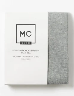 Linen Effect Shower Curtain
