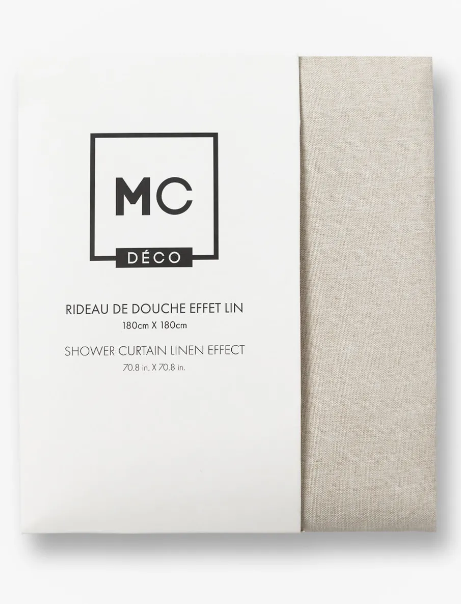 Linen Effect Shower Curtain