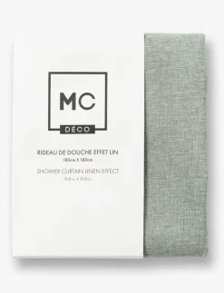 Linen Effect Shower Curtain