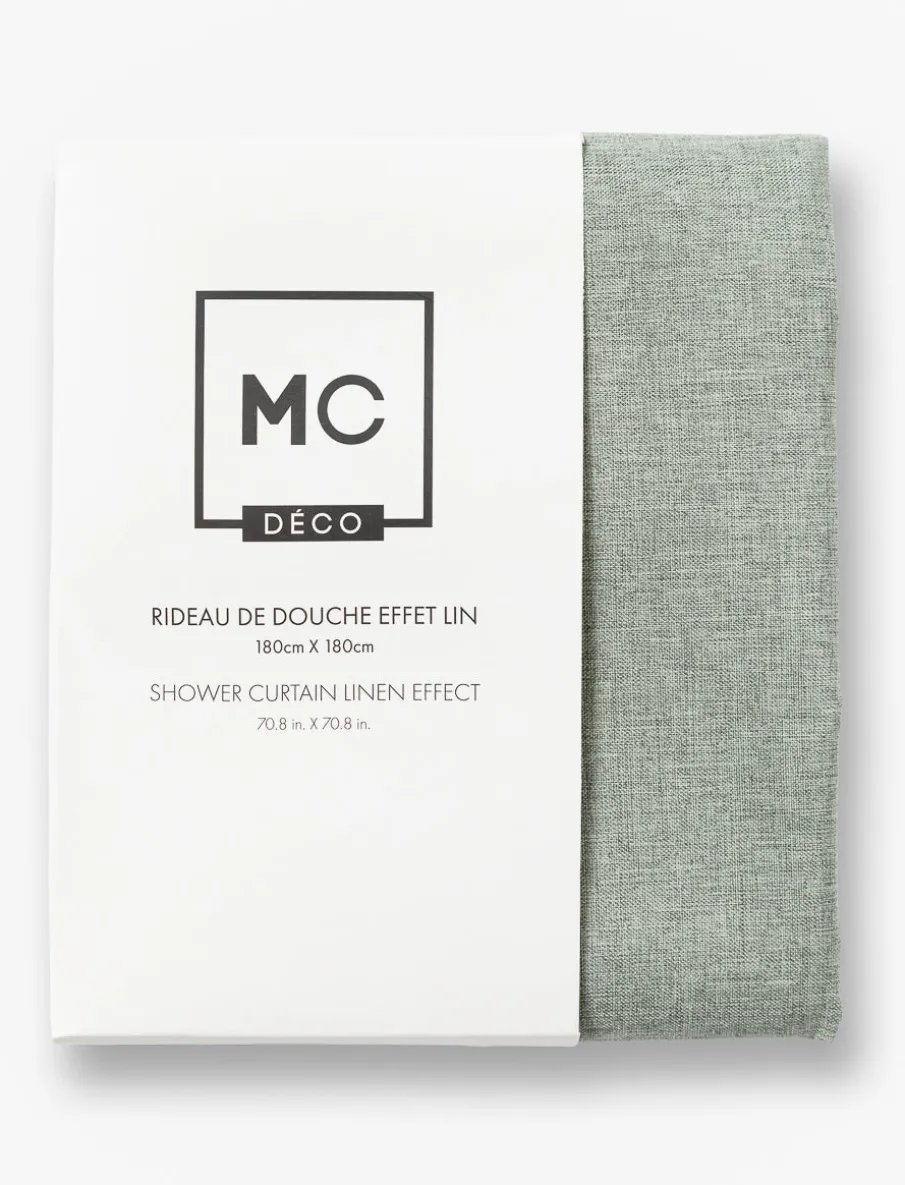 Linen Effect Shower Curtain