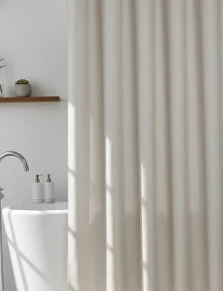 Linen Effect Shower Curtain