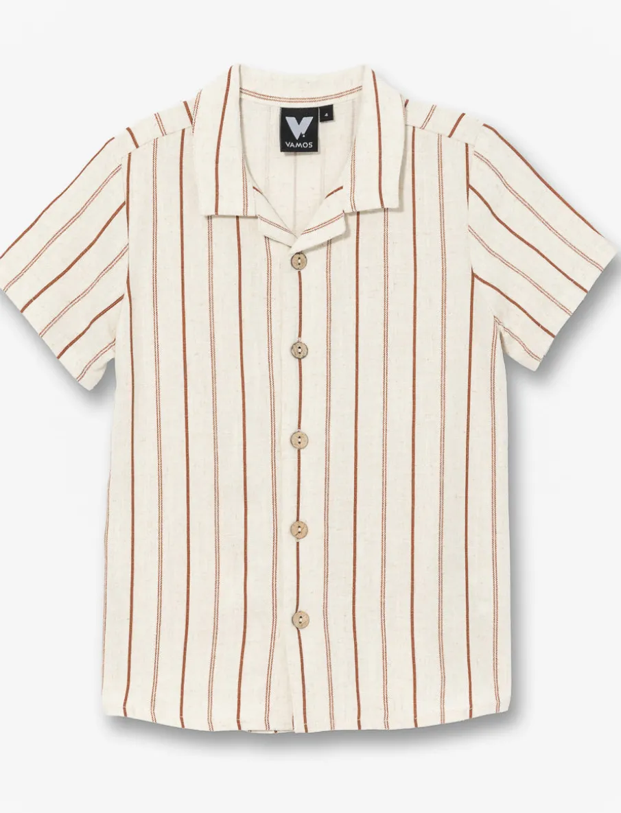 Linen Shirt with Cuban Collar