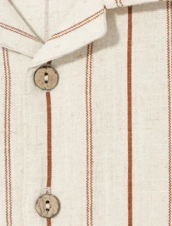 Linen Shirt with Cuban Collar