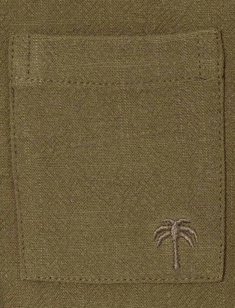 Linen Shirt with Cuban Collar