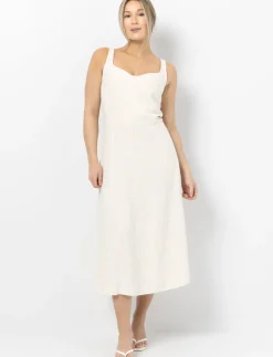 Linen-look dress