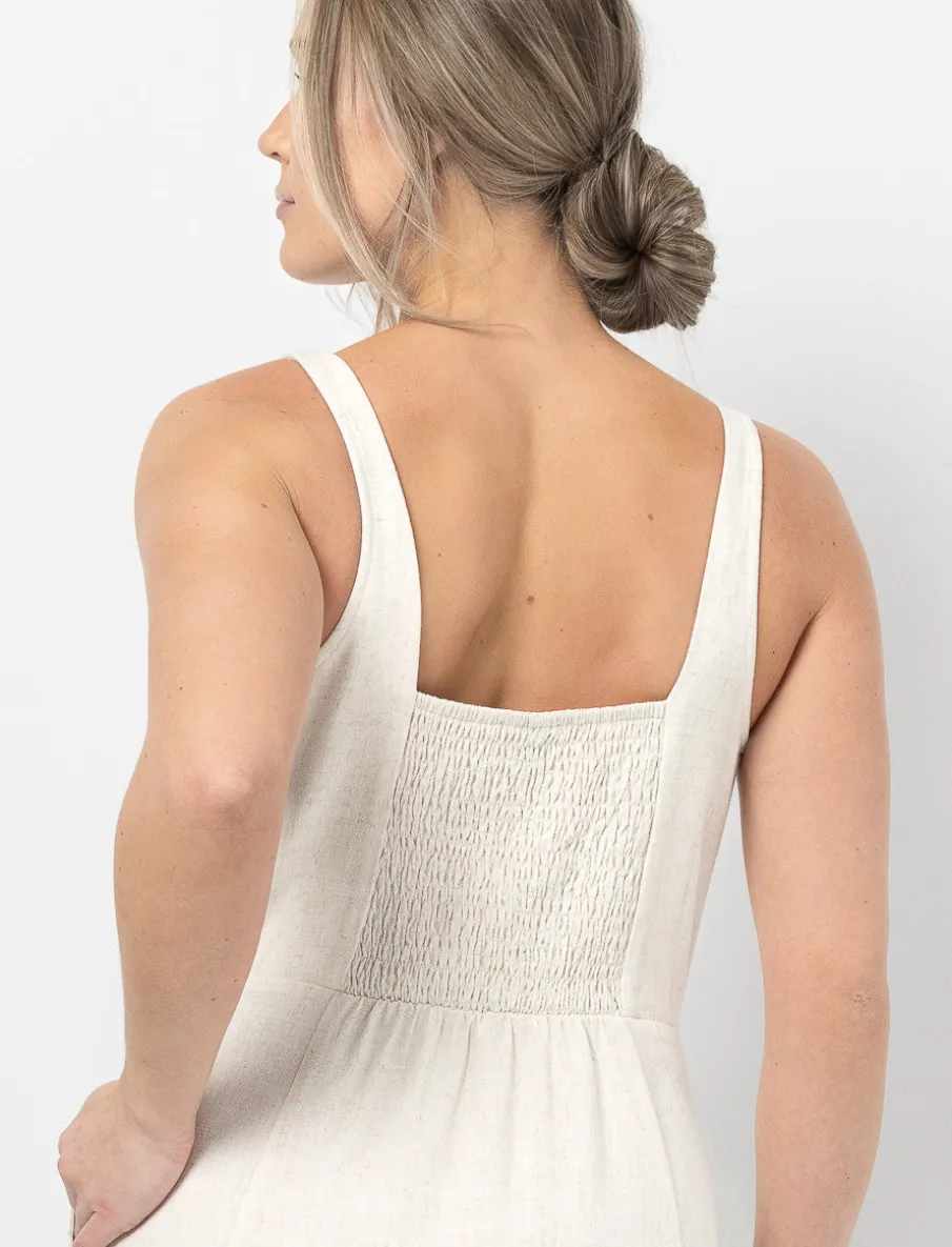 Linen-look dress