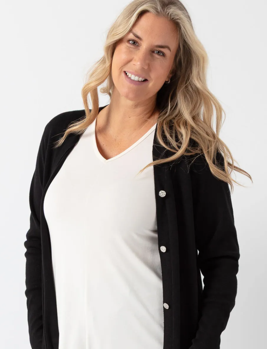 Long Button-up Cardigan
