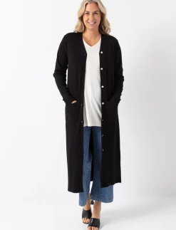 Long Button-up Cardigan