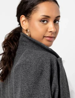 Long Coat with Notched Collar