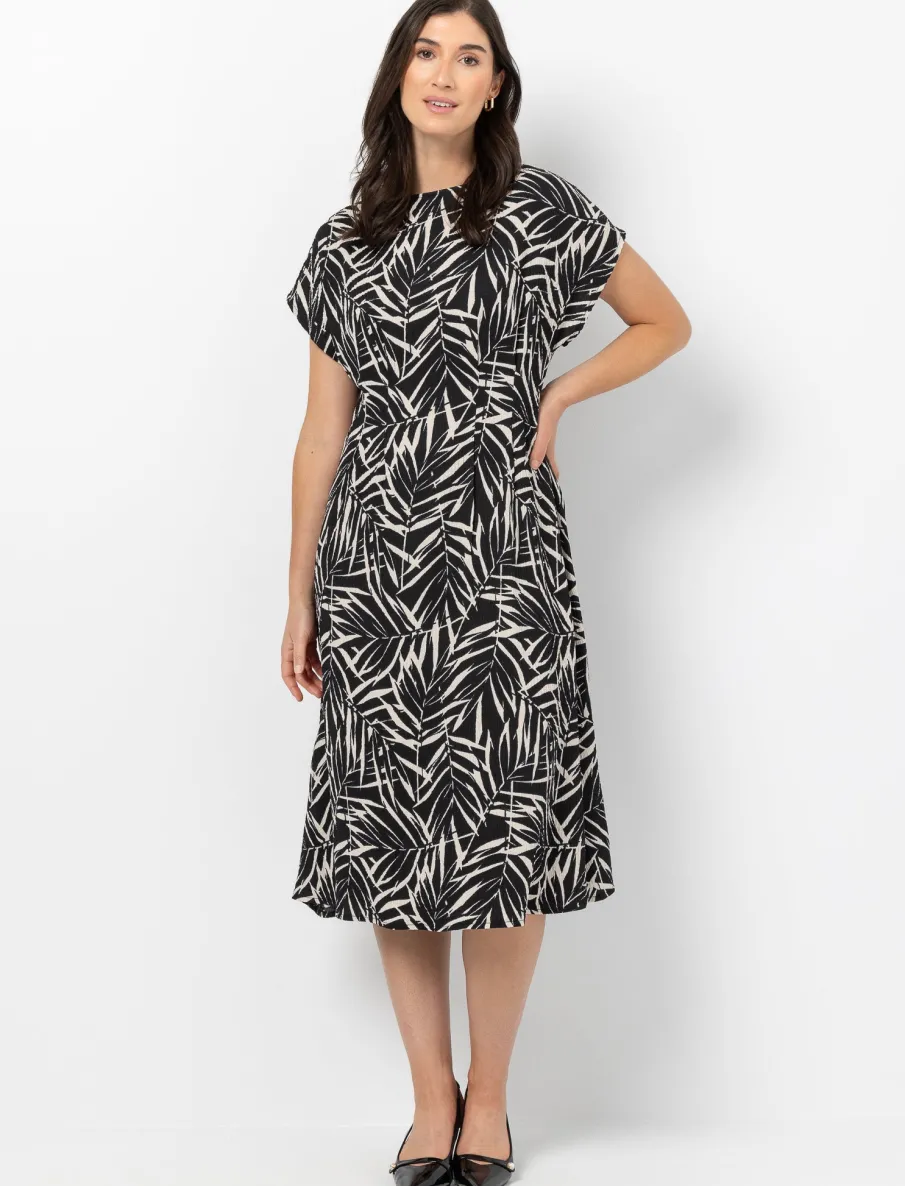 Long Dress with Foliage Print