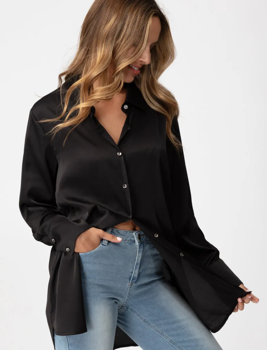 Long Silky Blouse