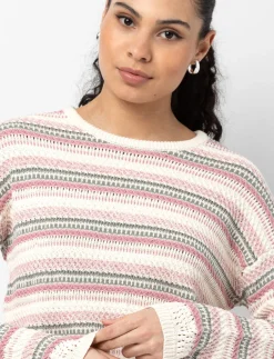 Long Sleeve Scalloped Crochet Sweater