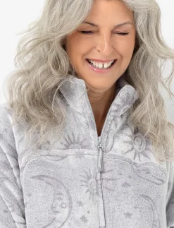 Long Zip-up Bathrobe