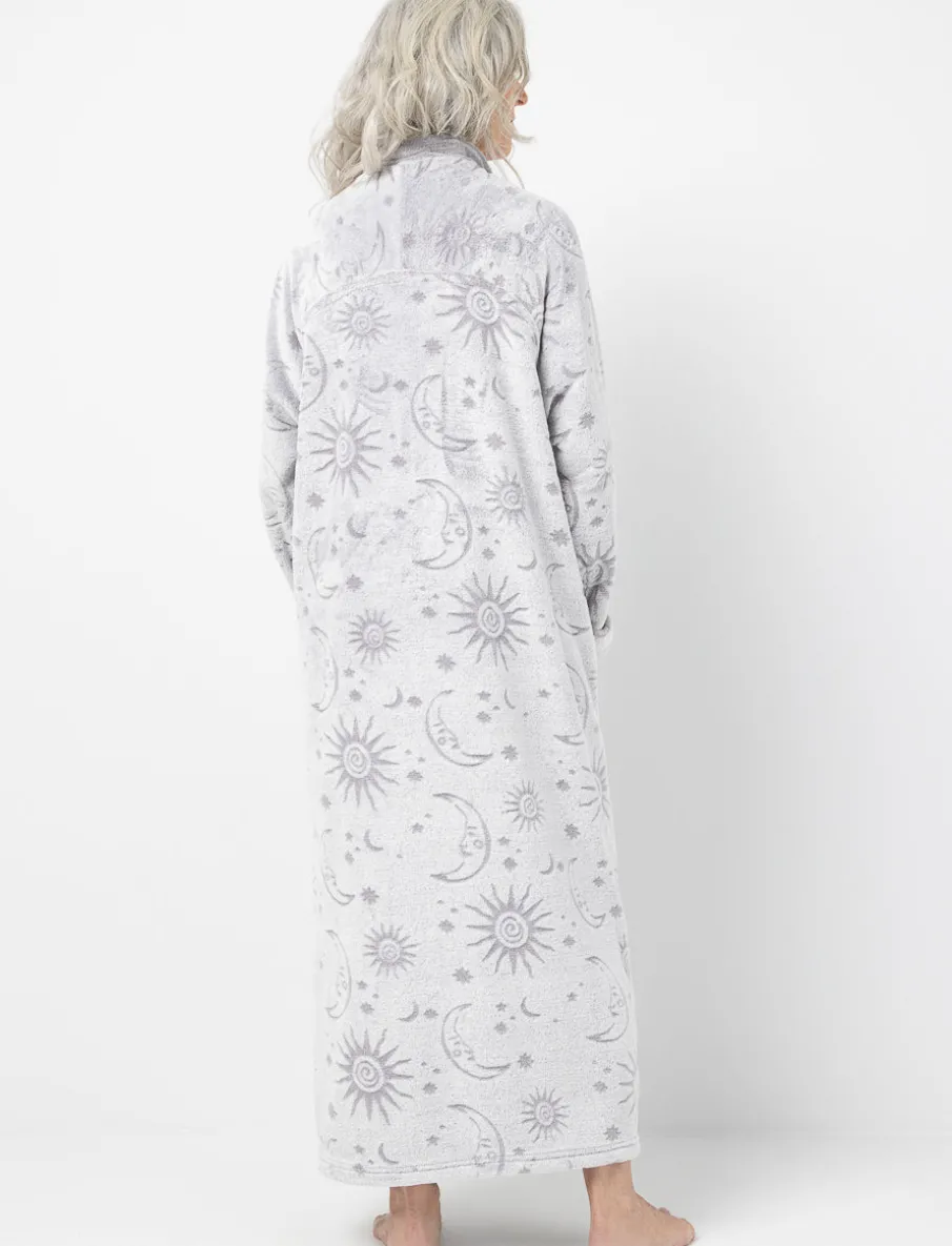 Long Zip-up Bathrobe