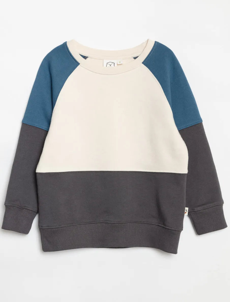 Long-sleeve Colour Block Sweatshirt