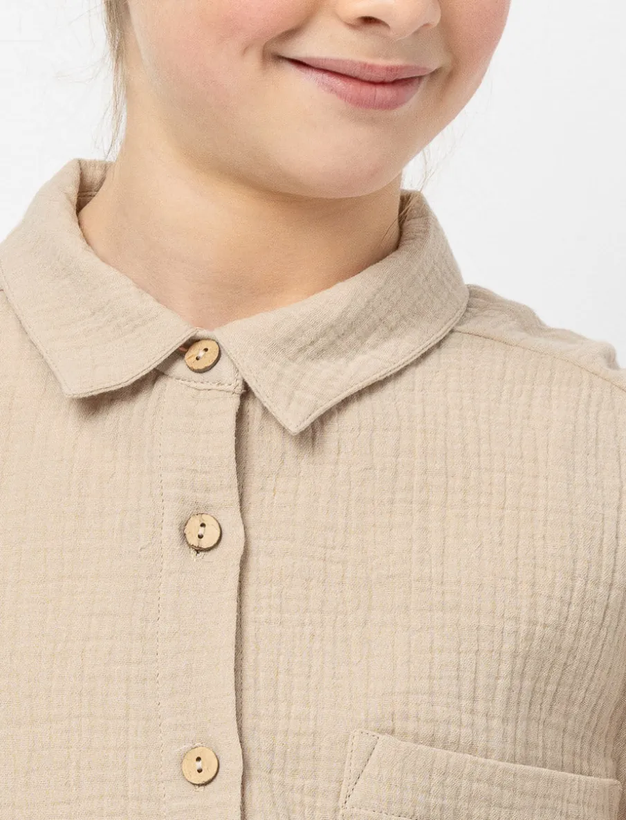 Loose-fitting Gauze Shirt