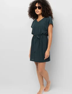 Mesh Cinched-waist Dress