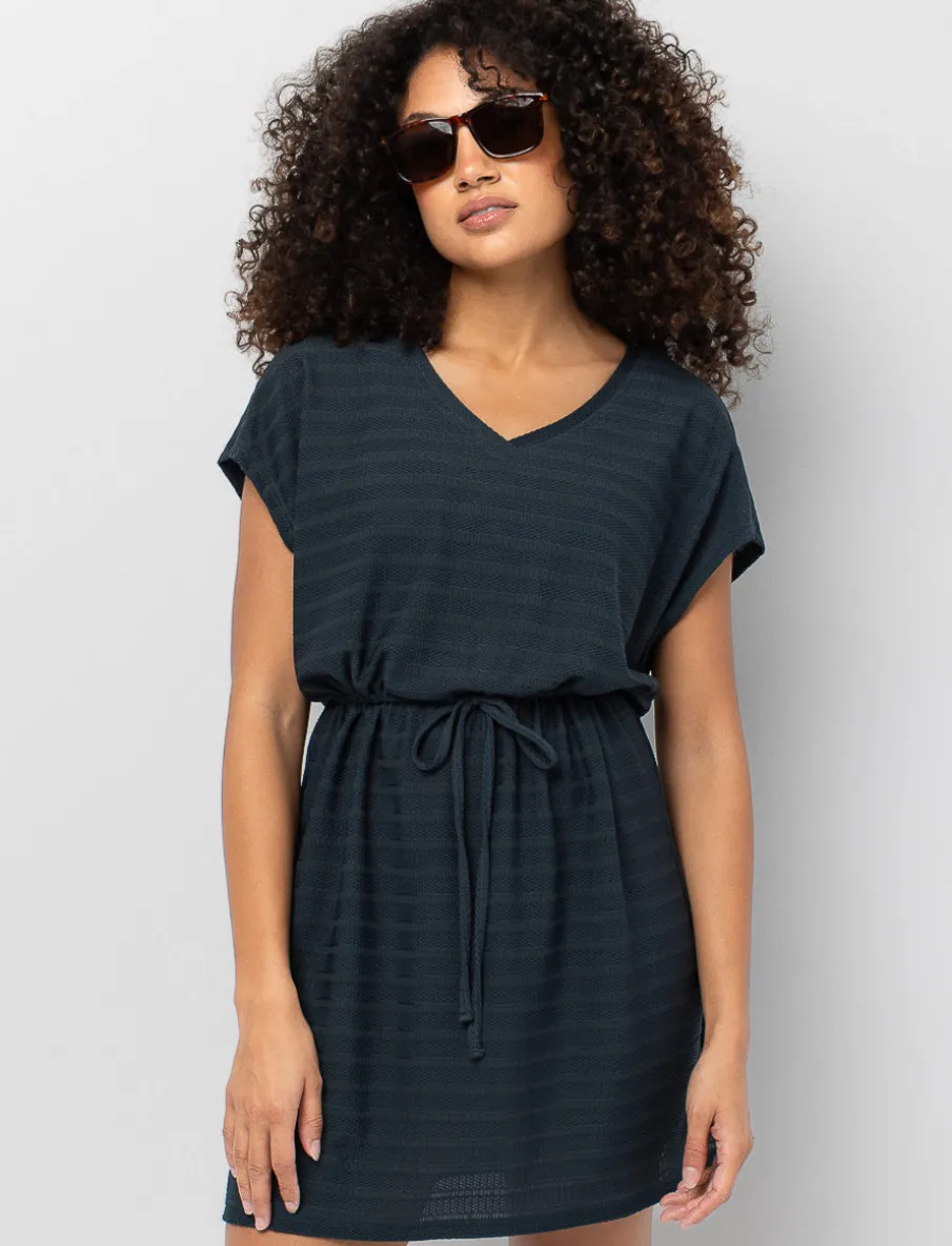 Mesh Cinched-waist Dress