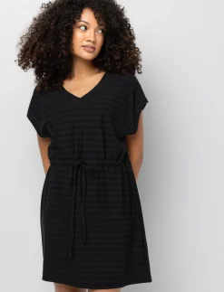 Mesh Cinched-waist Dress