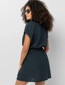 Mesh Cinched-waist Dress