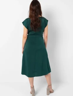 Midi Dress with Front-tie