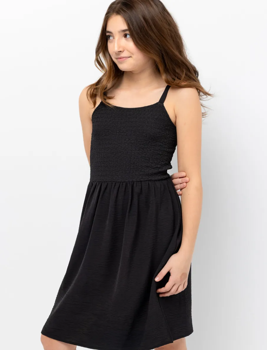 Midi dress with straps