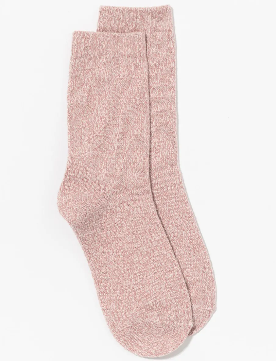 Mixed Knit Crew Socks