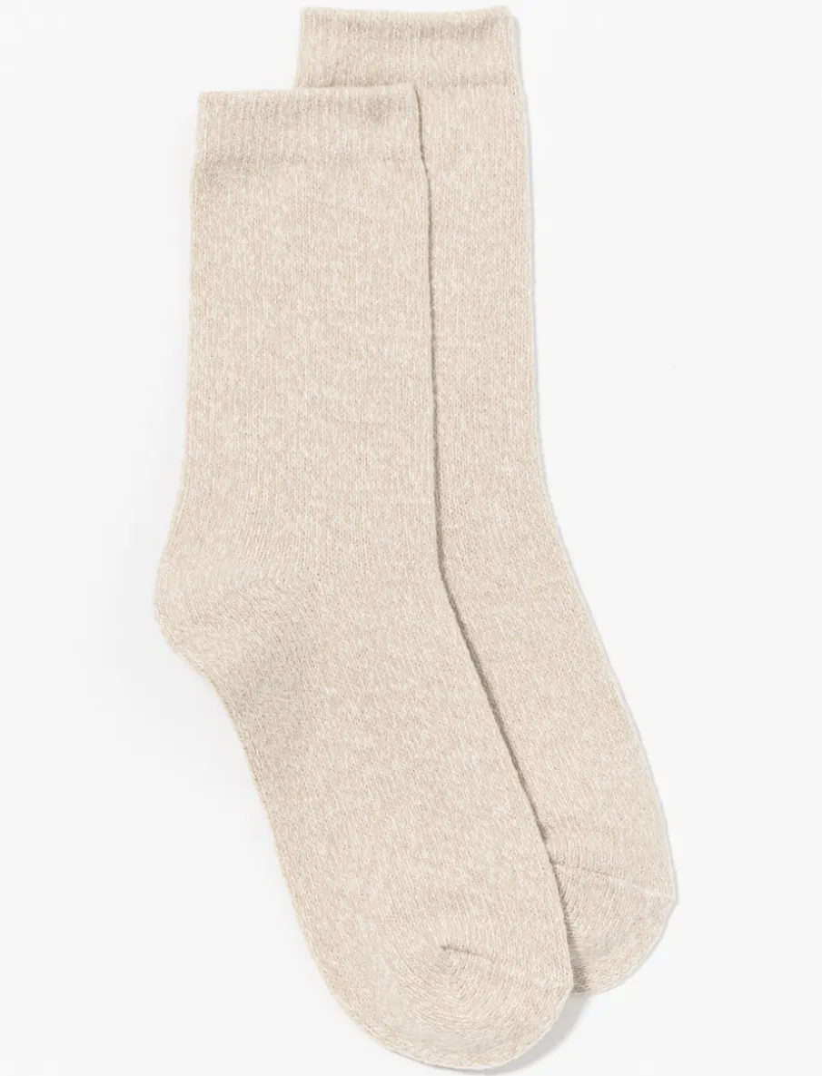 Mixed Knit Crew Socks