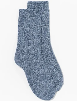 Mixed Knit Crew Socks