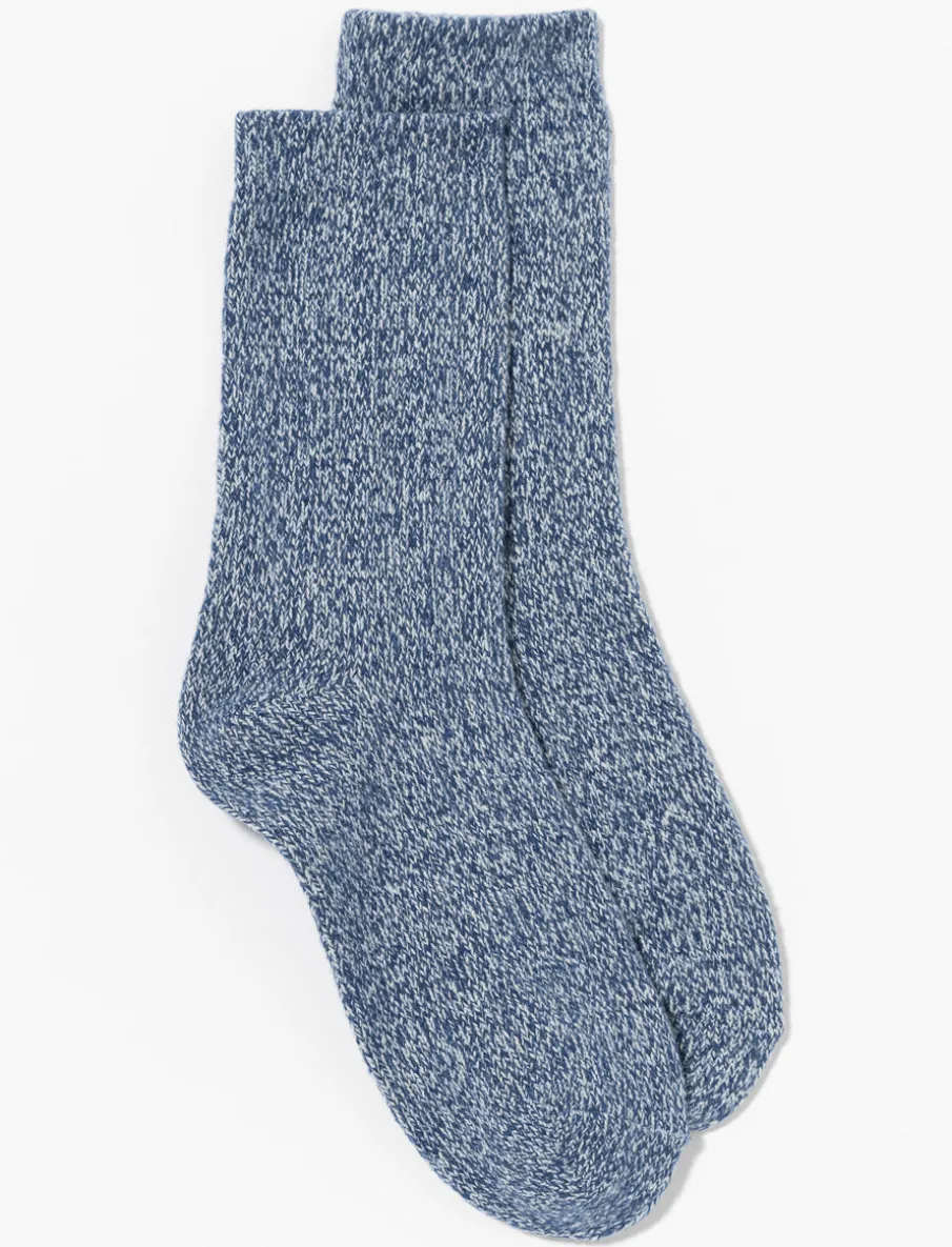 Mixed Knit Crew Socks