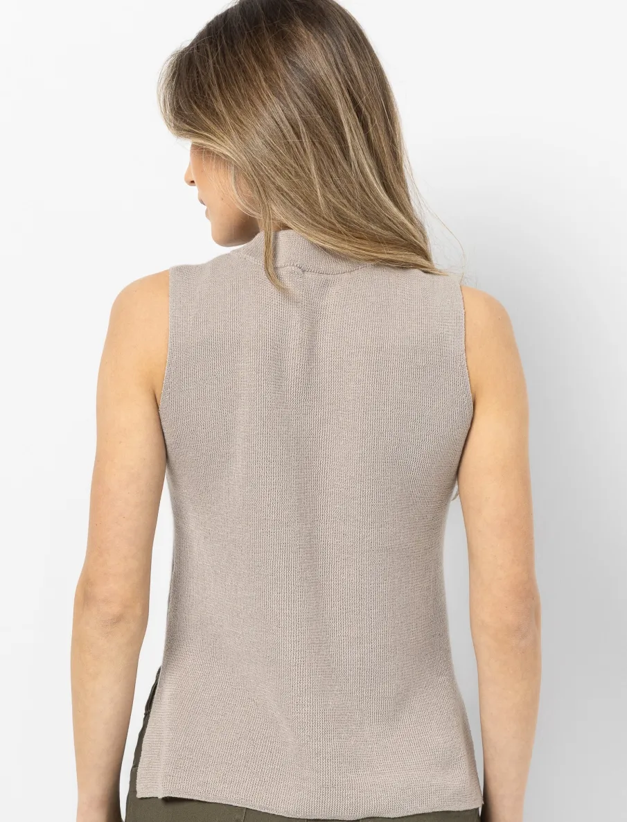 Mock Neck Knit Tank