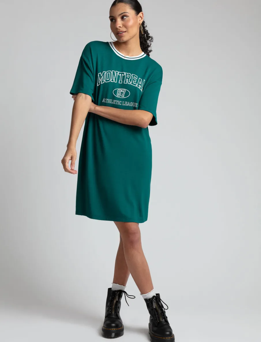 Montreal Printed T-shirt Dress