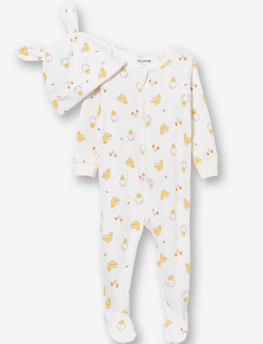 One-Piece Pajamas with Beanie