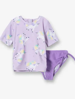 One-piece swimsuit with skin-protective coating