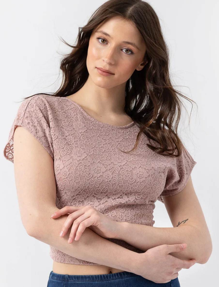 Open Back Lace T-shirt