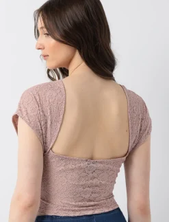 Open Back Lace T-shirt