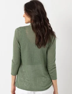 Open Cardigan with Crochet Inserts