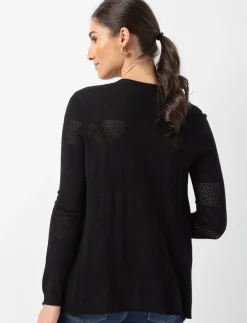Open Pointelle Knit Cardigan