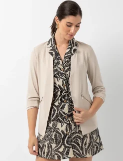 Open-front Blazer with 3/4-sleeve