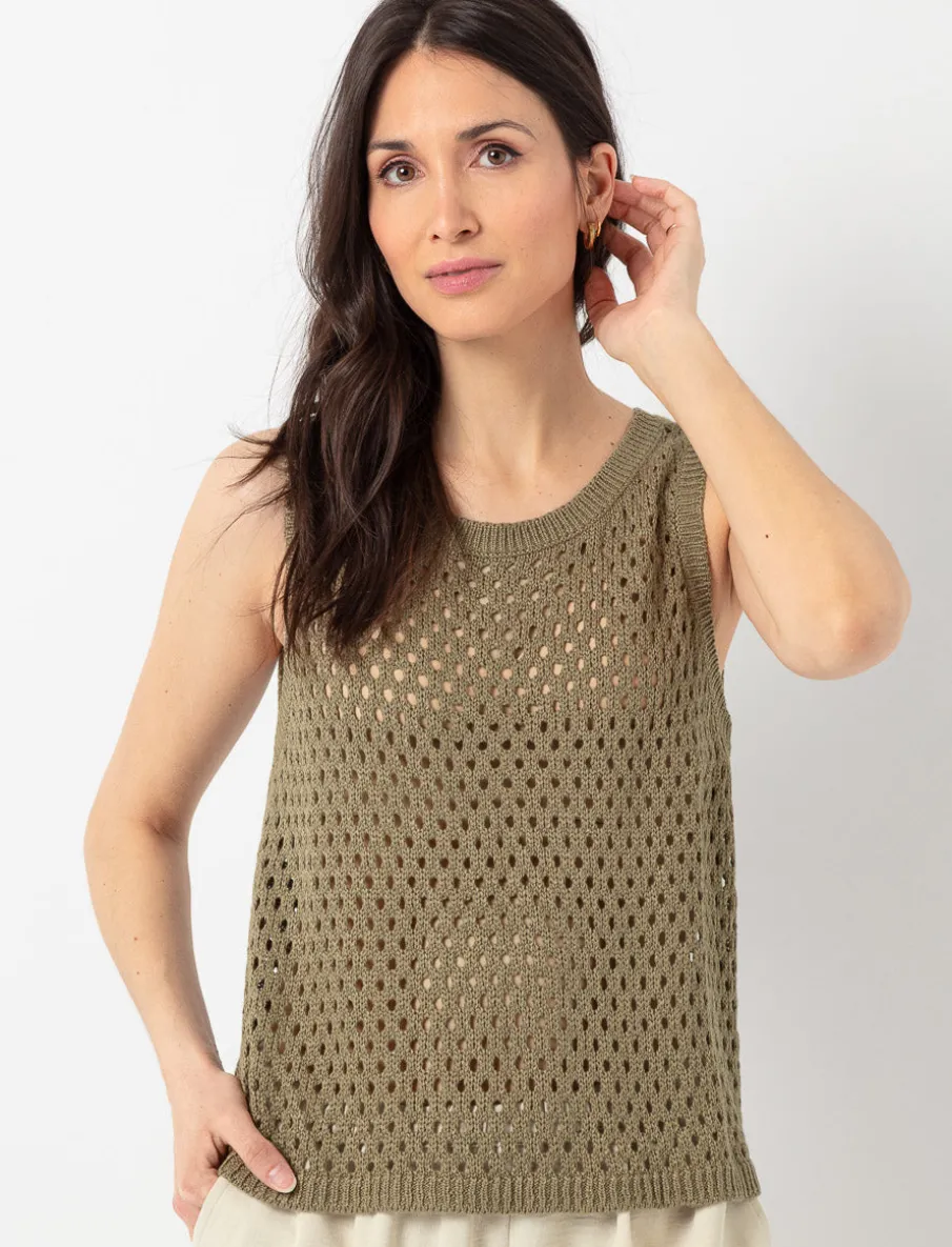 Open-knit Tank Top