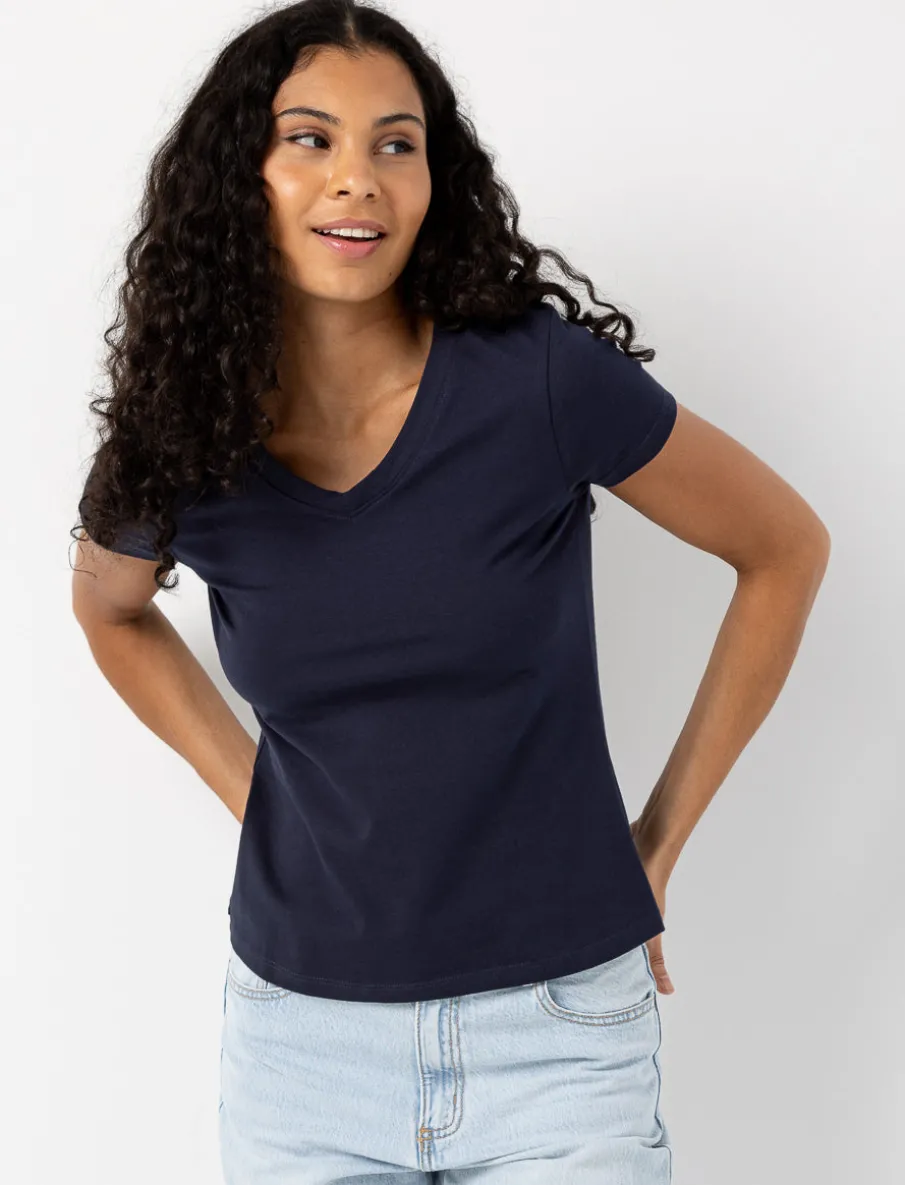 Organic Cotton Basic V-Neck T-Shirt