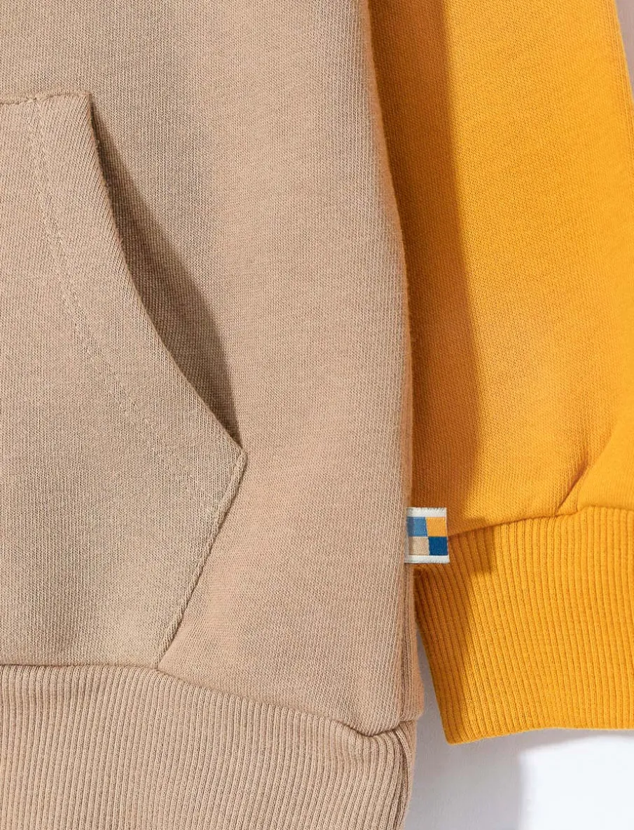 Organic Cotton Colour Block Hoodie - Little Boy