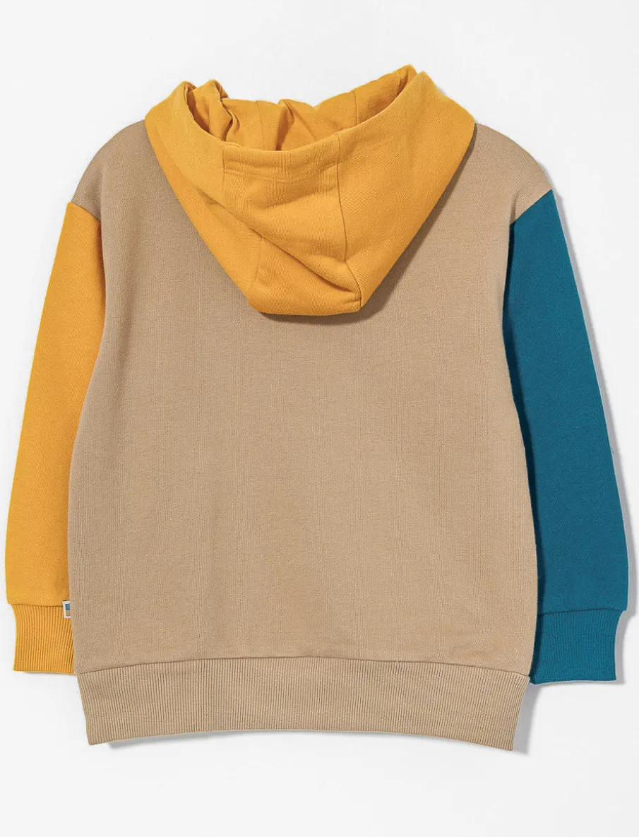Organic Cotton Colour Block Hoodie - Little Boy