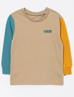 Organic Cotton Contrast Sleeve T-shirt – Little Boy