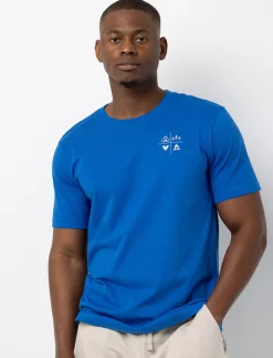 Organic Cotton Crew Neck T-shirt with Back Print