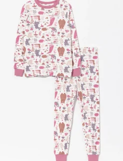 Organic Cotton Printed 2-piece PJ - Little Girl