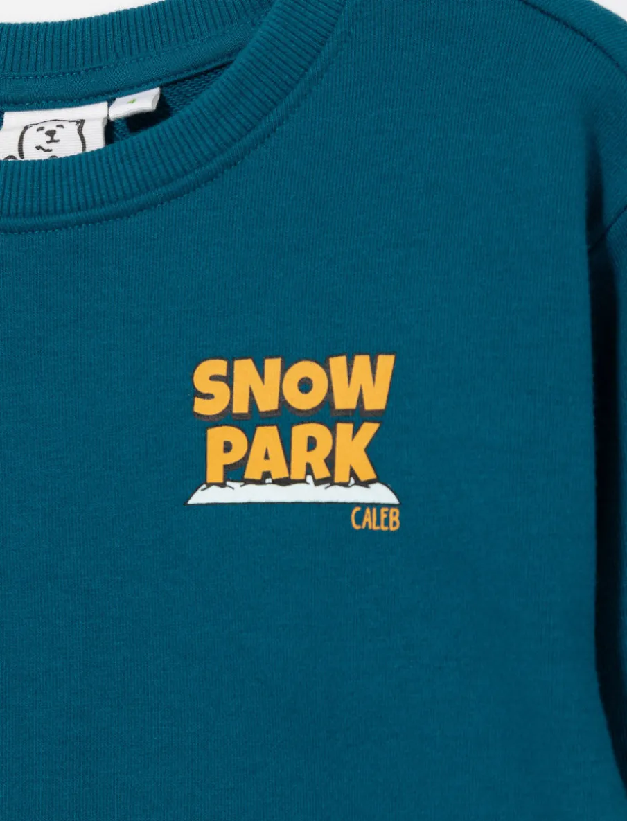 Organic Cotton Printed Sweater - Little Boy