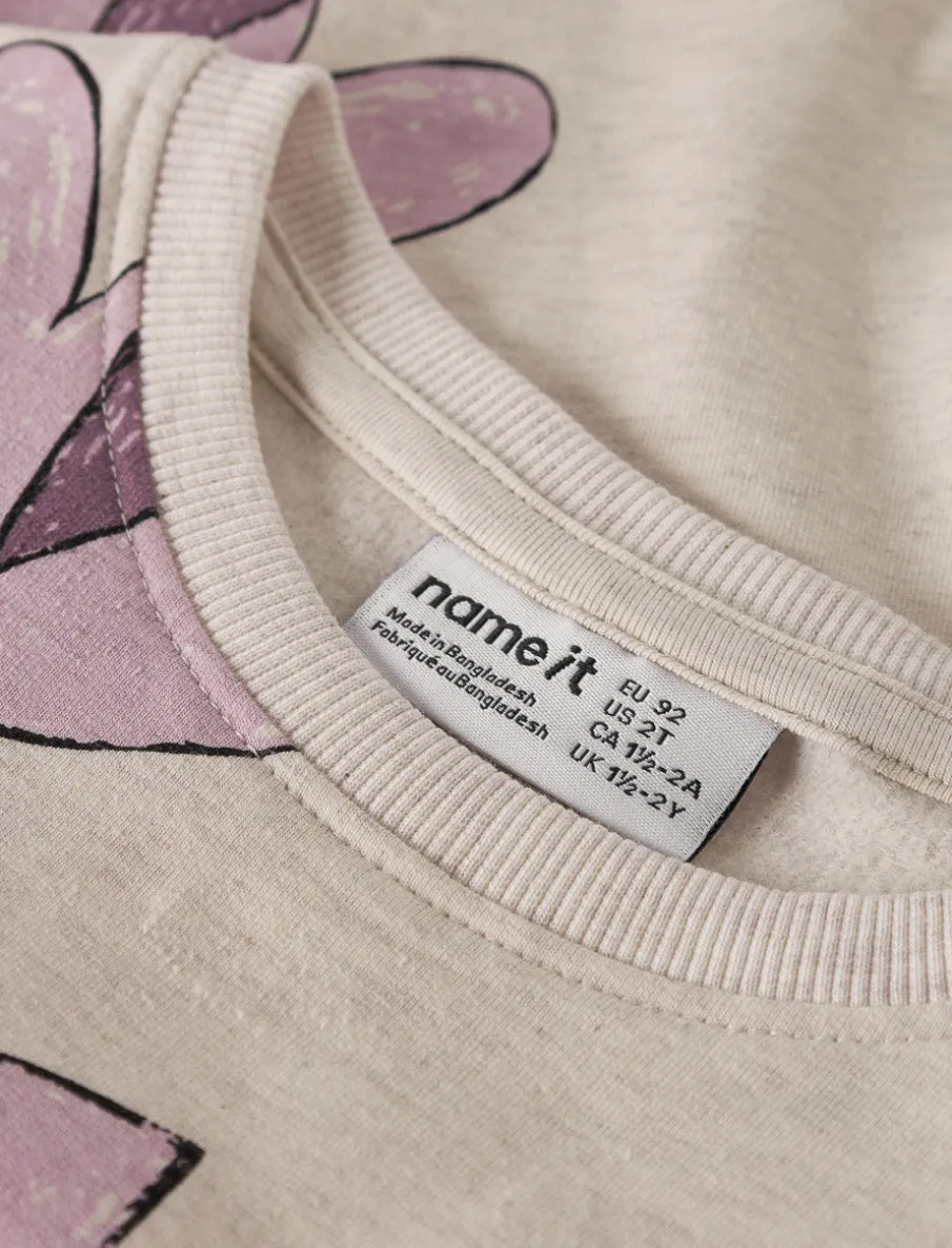 Organic Cotton Printed Sweatshirt - Little Girl