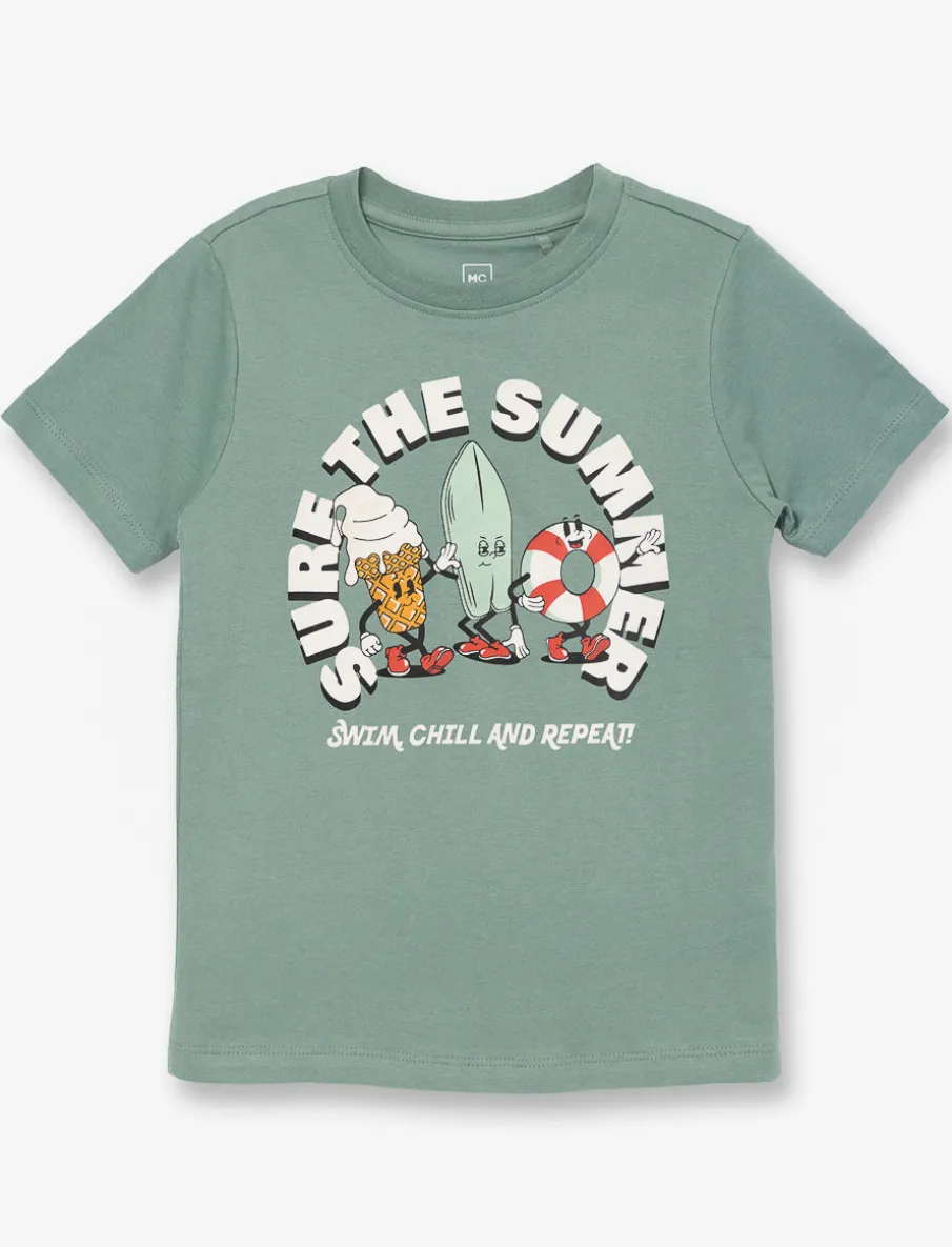 Organic Cotton Printed T-shirt - Little Boy