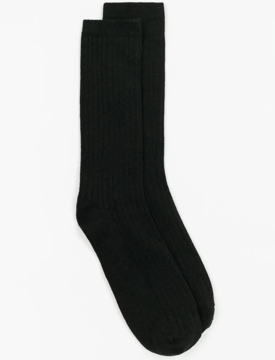 Organic Cotton Ribbed Crew Socks